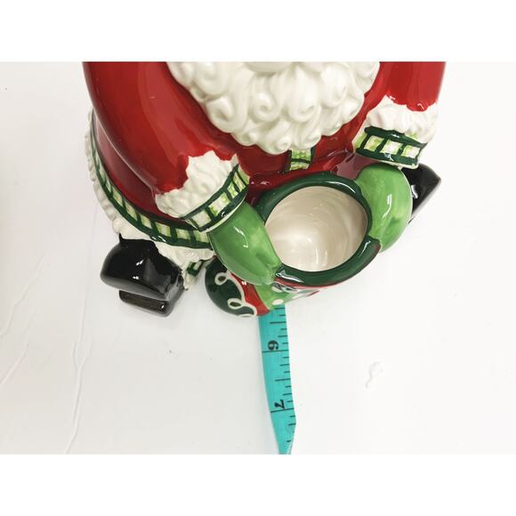 Fitz and Floyd Stocking Stuffers Lidded Box Santa Holding Stocking - Picture 10 of 10